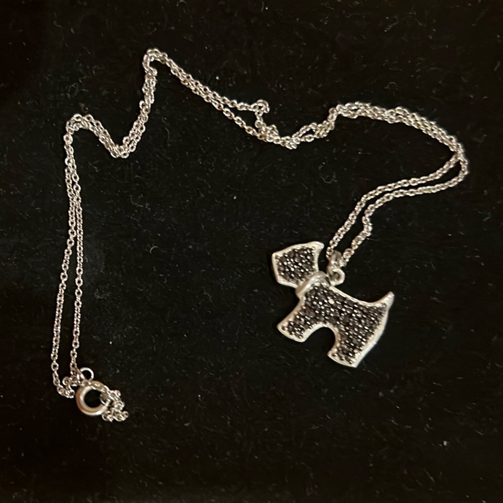 Black diamond Dog Pendant